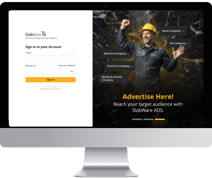 iMac showing marketing dashboard